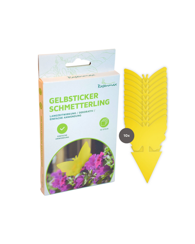 Rasenmax Gelbsticker 10 Stk in Schmetterlingform