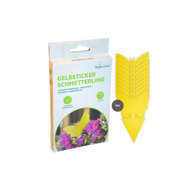 Rasenmax Gelbsticker 10 Stk in Schmetterlingform