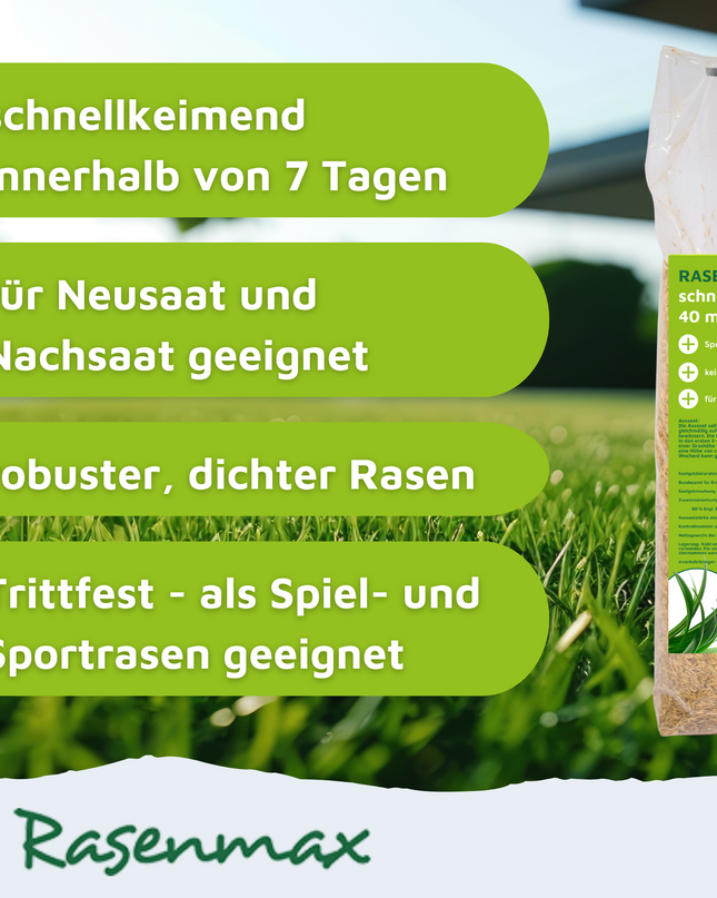 Rasenmax Rasensamen schnellkeimend 1 kg