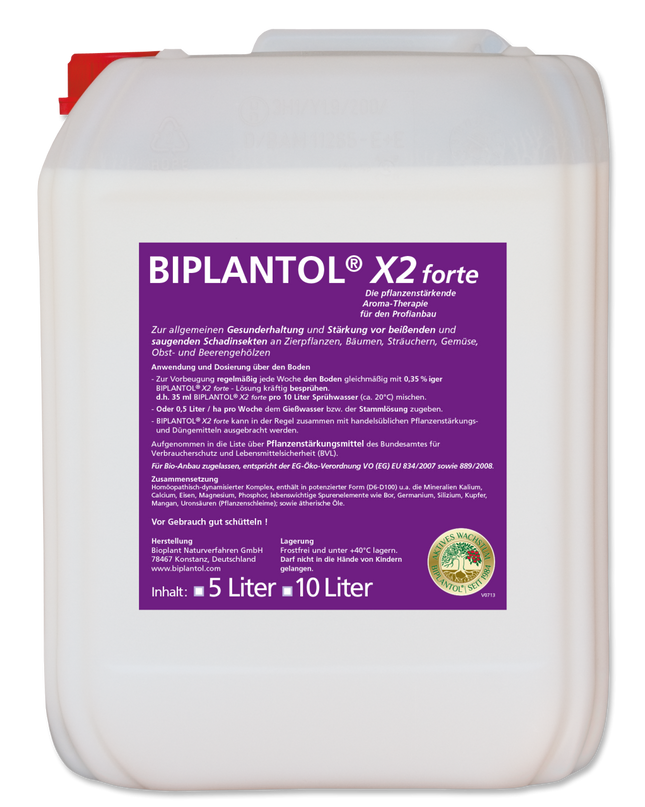 BIPLANTOL® X2 Forte - biologische Pflanzenstärkung - 10 L